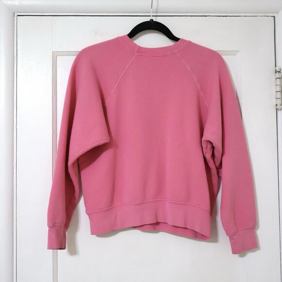 Daydreamer Fleetwood Mac Circle Logo Raglan Pink Cropped Crewneck Sweatshirt M - Picture 7 of 9